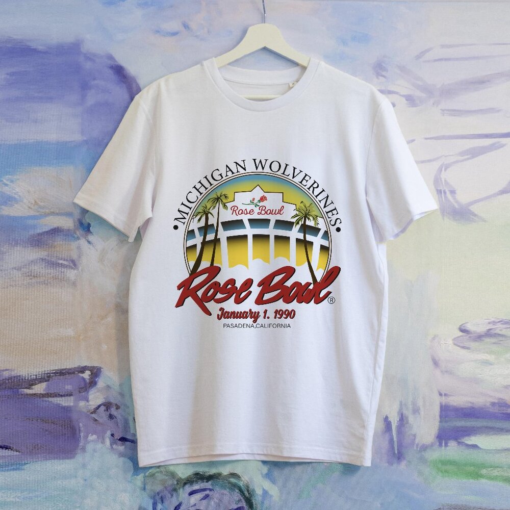 California University Football Mascot, Michigan Wolverines Rose Bowl T-Shirt PM